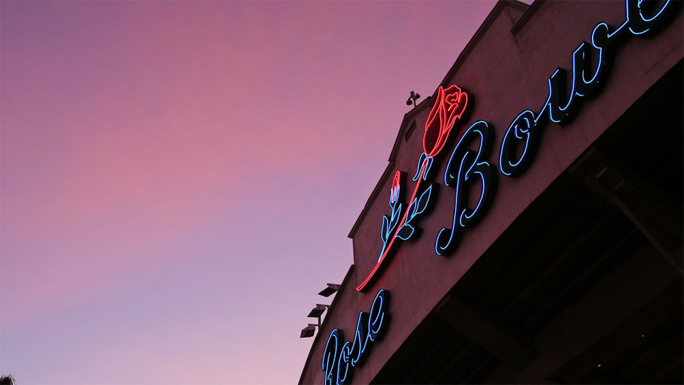 Neon Rose Bowl Sign